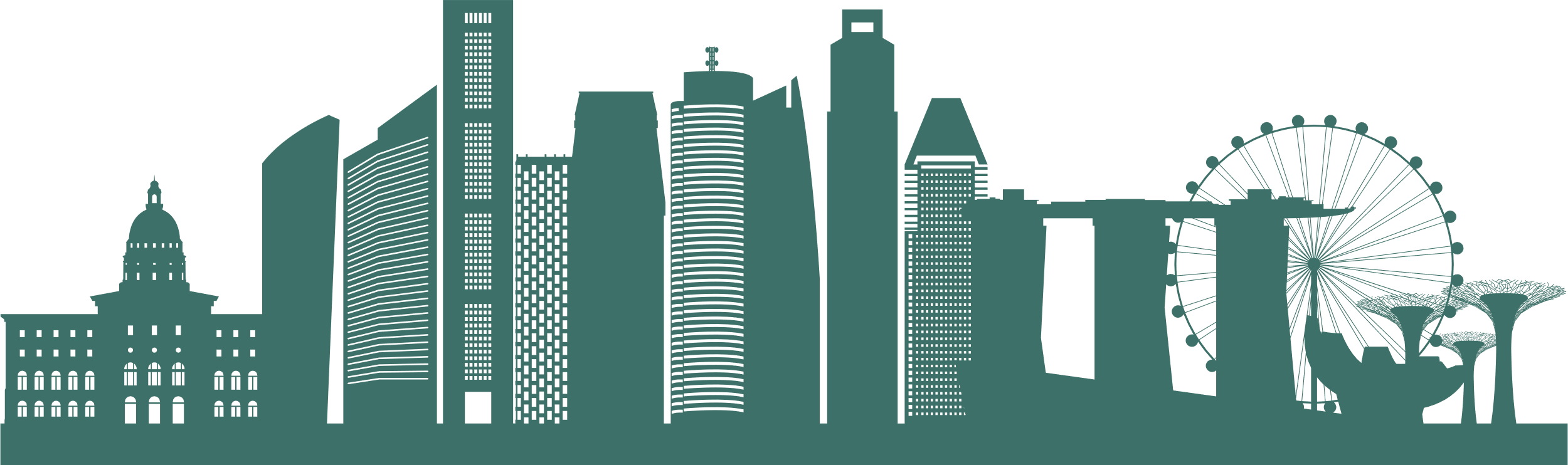 Singapore skyline illustration